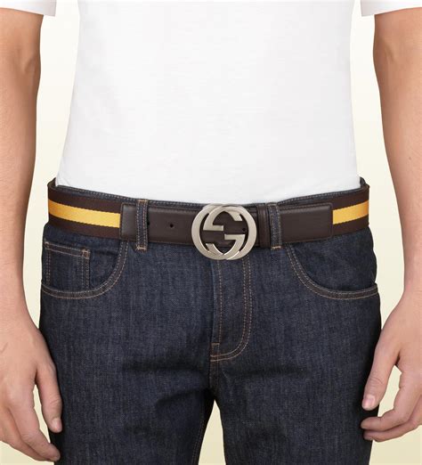 men's gucci belt interlocking g's